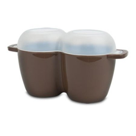 PROGRESSIVE Progressive PS-75 Prep Solutions by Microwave Poach Perfect Two Egg Poacher; Brown PS-75